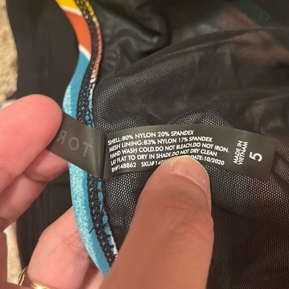 Torrid Slim Fix Underwire Piping One Piece Swimsuit 5X - Picture 7 of 7